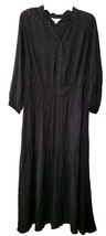 89th Madison Women&#39;s Black Short Sleeve Tiered Knit Midi Dress Size XL o... - $19.97
