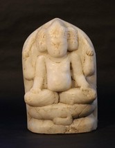18-19thc Hindu marble temple statue of Brahma - $688.05