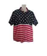 MENS Fifth Sun American Flag Button Down Shirt Size XL Cotton - $16.83