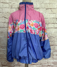 Vintage 80s 90s Bold Spirit Nylon Windbreaker Track Jacket Women’s Large - £30.66 GBP