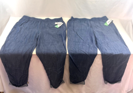 Lord &amp; Taylor Tencel Crop Jean Pants Lot Womens Size L &amp; XL Medium Wash NWT - £30.92 GBP