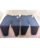 Lord & Taylor Tencel Crop Jean Pants Lot Womens Size L & XL Medium Wash NWT - $38.69