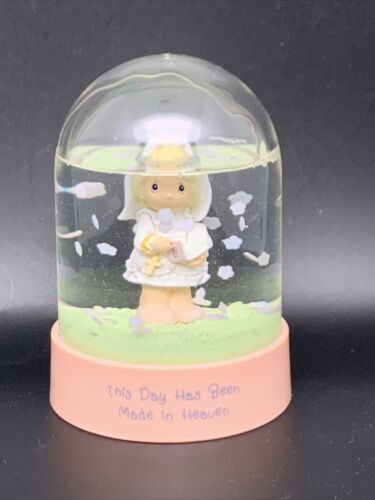 Precious Moments Wedding This Day Has Been Made In Heaven Water Snow Globe 1990 - $12.30