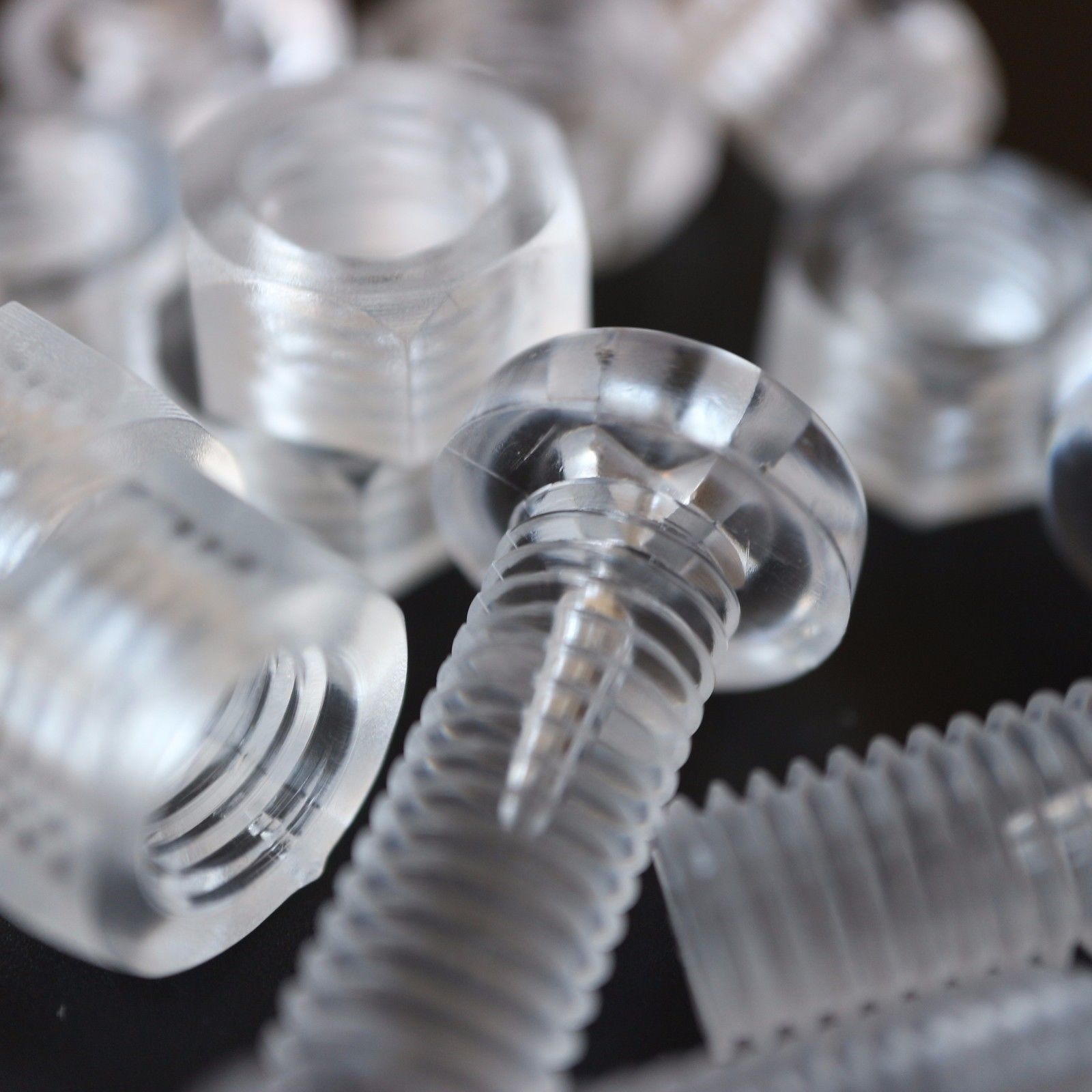 Clear Acrylic Plastic Nuts &amp; Bolts M8 x 20mm (pack of 20) - Screws - $13.99