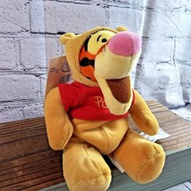 Tigger As Pooh Disney Store 8&quot; Plush Winnie The Pooh Mini Beanbag 2001 W... - $10.65