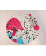 Tinkerbell Sketch Oval Plastic Plate 10 3/4&quot; X 9 3/4&quot; Disney Zak Design ... - £8.48 GBP