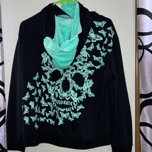 Butterfly skull, graphic hoodie, size small - $19.60
