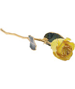 Lacquered Yellow Rose with Gold Trim - £80.54 GBP