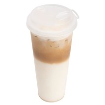 Restaurantware Bev Tek Clear Plastic 2-in-1 Straw or Sippy Cup Lid - with Two Pl - £23.14 GBP