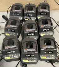 LOT OF 9  Ryobi P118B ONE+ 18V Li-Ion Dual Chemistry Battery Charger - £72.59 GBP