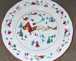 Farberware White Christmas  12&quot; Round Platter New Out Of Box Only Displayed - $27.71