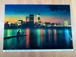Vintage Postcard, Nighttime Skylien Illuminated, Toronto, Ontario, Canada - £3.73 GBP