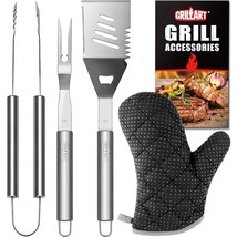Grill Tools Grill Utensils Set - 3Pcs Bbq Tools, Stainless Barbeque Grill Access - £37.82 GBP