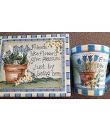 Friends Like Flowers Give Pleasure Just By Being There Mug w/Matching Gi... - €25,68 EUR