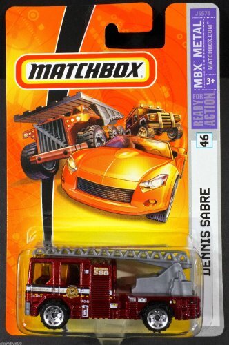 Matchbox 2006 1:64 Scale Red Dennis Sabre Fire Engine Die Cast Truck Car #46 Item image 2