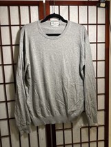 Peter Millar Crown Cotton Silk Blend Knit Sweater Mens XL Crew Neck Gray - £15.48 GBP