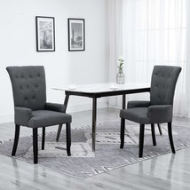 vidaXL Dark Grey Dining Chair Set - 2 x Standard Chairs with Sturdy Frame - $7,416.22 MXN