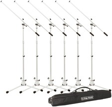 On-Stage Stands MS7801W Tripod Microphone Stand Bundle 6 Stands + 1 Bag,... - £371.28 GBP