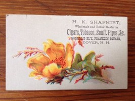 Antique Victorian Business Trade Card Dover NH Shafhirt Tobacco Snuff De... - £23.56 GBP