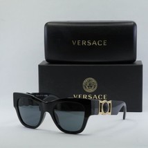 VERSACE VE4415U GB1/87 Black/Dark Grey 52-21-145 Sunglasses New Authentic - $146.50