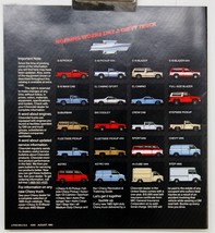 1985 Chevy Truck Dealership Brochure includes Vans	4855 - $9.89
