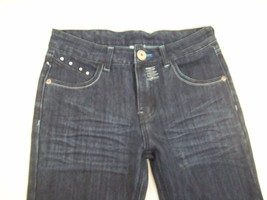 Biscuit Dark Wash Back Flap Boot Cut Low Rise Girls Denim Blue Jeans Siz... - $7.92