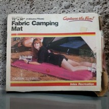 VTG Intex Fabric Camping Air Mattress 72&quot; x30&quot; CIB 1988 Pink 80s Retro D... - £20.31 GBP