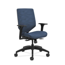 HON Solve Mid Back Task Chair | Upholstered Back | Midnight Fabric - $546.99