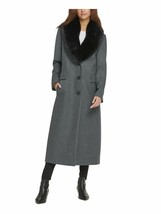 Authentic Dkny Womens Faux Fur Button Down Coat, Charcoal, S Msrp: $460 - £126.60 GBP