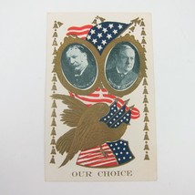 Postcard President Taft &amp; VP Sherman Portraits Flag Patriotic Embossed Antique - £11.98 GBP