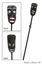 African / Tribal Stick - 150cm , Costume Prop  , Two Faces - $28.05