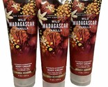 X 3~Bath &amp; Body Works WILD MADAGASCAR VANILLA Ultimate Hydration Body Cr... - £23.28 GBP