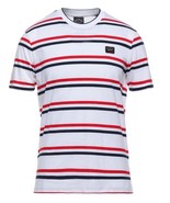 Paul &amp; Shark AUTHENTIC Men&#39;s White Striped Italy Cotton T-Shirt Shirt Si... - £109.84 GBP