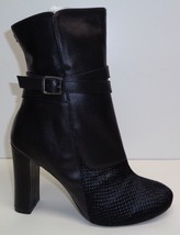 Nicole Miller Artelier Size 9 M JACKIE Black Leather Boots New Womens Shoes - £125.37 GBP