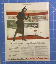 Vintage Print Ad Kelvinator 40s Kitchen Freezer Oven Fridge Detroit 13.5... - $17.63