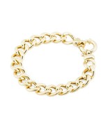 MIA FIORE Made In Italy Sterling Silver Curb Link Bracelet gold tone 7 i... - £62.37 GBP