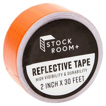 Neon Orange Reflective Tape - 2 In X 30 Ft Outdoor Reflector Safety Roll - £17.30 GBP