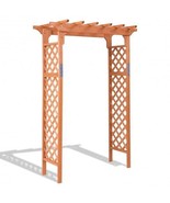 7 Feet Garden Wooden High Arbor Arch Plant Pergola - Color: Natural - $3,508.45 MXN