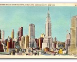 Midtown Manhattan Skyline New York City NY NYC UNP Linen Postcard I21 - $4.90