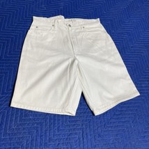 NWT White Canvas Shorts Sz 36 Vintage Y2K Jordache - £17.70 GBP