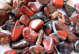 4 oz Brecciated Jasper Tumbled Stones 15-25mm Healing Crystals Protects ... - $6.92