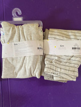 (2) Carter&#39;s Precious Firsts Short Sleeve Body Suits &amp; Pants Gray Zoo 6 mo 2 Set - £5.50 GBP
