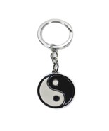 YIN YANG KEYCHAIN Metal Enamel Key Chain Ring 3.5&quot; Martial Arts Tai Chi ... - $151.34 MXN