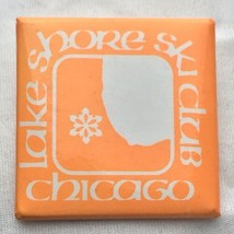 Lake Shore Ski Club Chicago Vintage Pin Button Pinback - £7.95 GBP