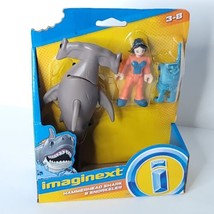Imaginext Hammerhead Shark &amp; Snorkeler Figure Set Ocean Marine Biology Swimmer - £19.46 GBP