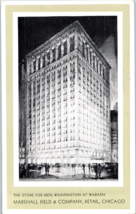 Marshall Field &amp; Company Retail Store for Men Chicago Illinois Postcard - £4.12 GBP