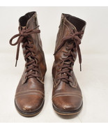 Steve Madden Womens Lace Up Leather Boots 8 - $67.91 CAD