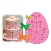 3-Hole Kitchen Sugarcraft Bakeware Decorating Tool 3D Butterfly Fondant Mold Cak - £7.93 GBP