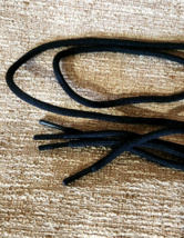 Black Shoe Laces Pair Strings Round 60&quot; for Keen and other Boots 5 mm thick - £4.18 GBP