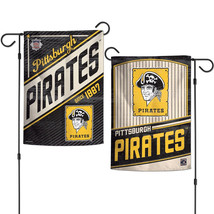 Pittsburgh Pirates Flag 12x18 Garden Style 2 Sided Cooperstown - $810.30 MXN